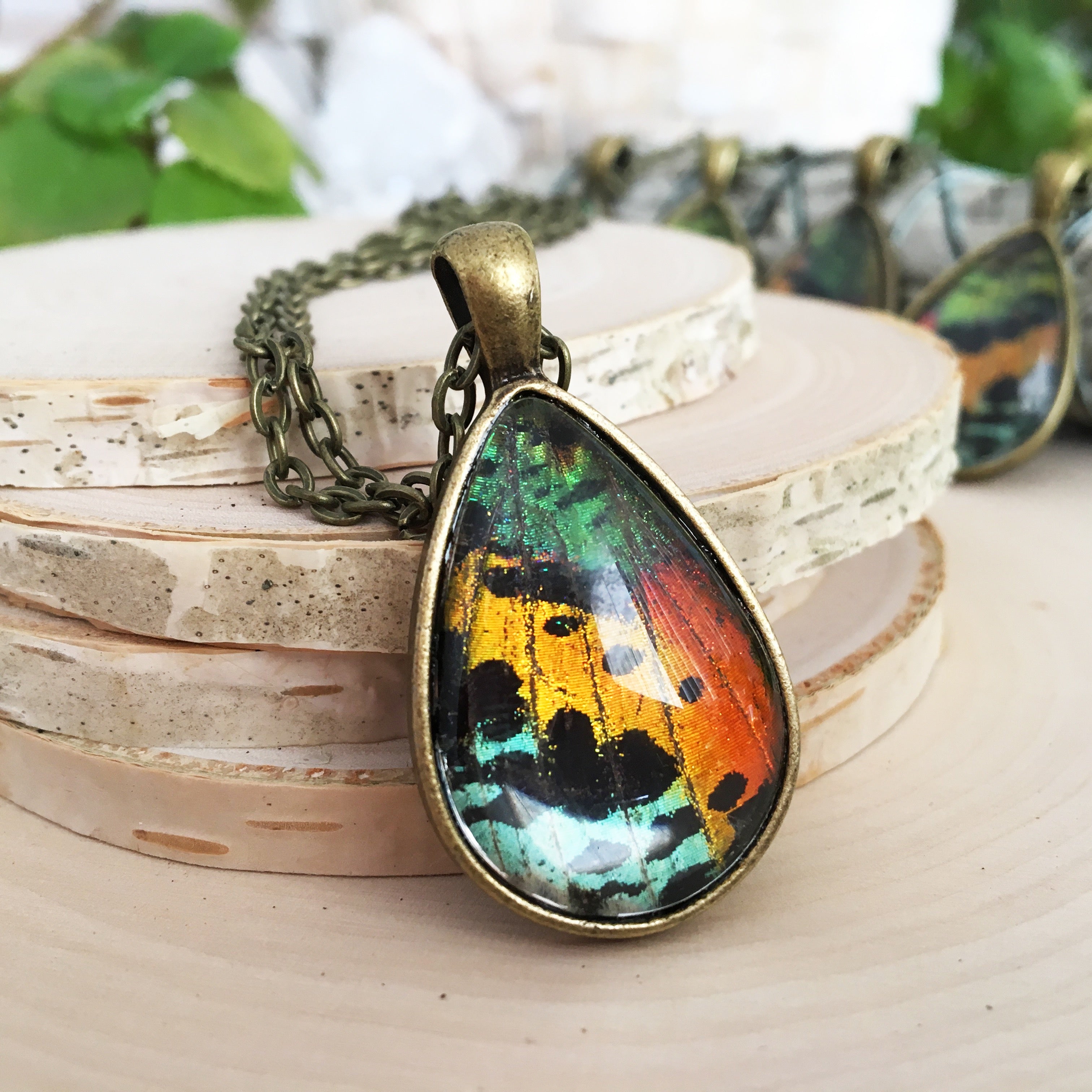 Rainbow - Butterfly Wing Necklace